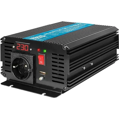 Инвертор 12/220 V  DC/AC 500/1000W Pure Sine Wave TED000422  TED ELECTRIC