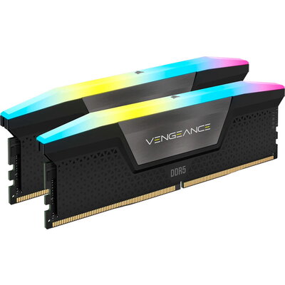 Corsair DDR5, 6000MT/s 32GB 2x16GB DIMM, Unbuffered, 36-36-36-76, Std PMIC, AMD EXPO, VENGEANCE RGB DDR5 Cool Grey