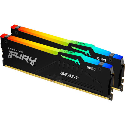 Kingston 64GB 5600MT/s DDR5 CL36 DIMM (Kit of 2) FURY Beast RGB