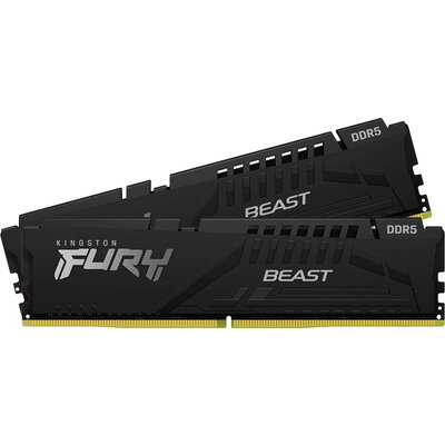 Kingston 64GB 6000MT/s DDR5 CL36 DIMM (Kit of 2) FURY Beast Black