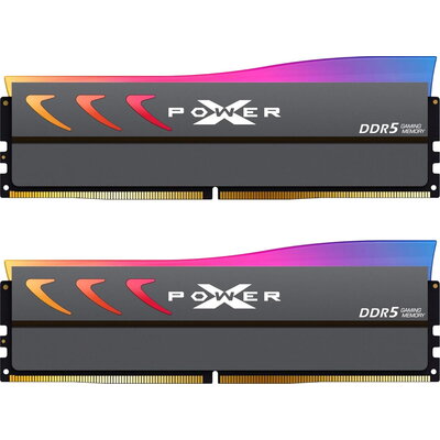 SILICON POWER DDR5-6400,C32,RGB-UDIMM,16GBx2,(2Gx8 SR),w/HS-G
