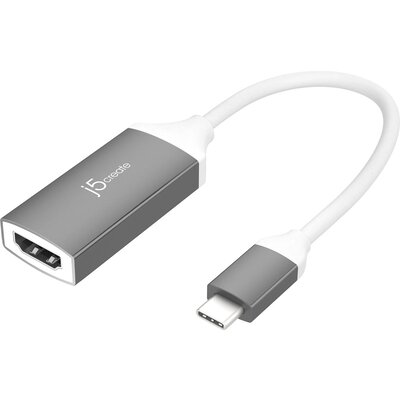 Адаптер j5create JCA153G, USB-C към 4K HDMI, Сив