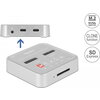 Докинг станция Delock 1 x M.2 NVMe SSD + 1 x M.2 SATA SSD, SD Express Card Reader, Клониране