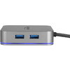Докинг станция Delock USB-A, USB-C, HDMI, Gigabit LAN, PD, Подсветка, Сив