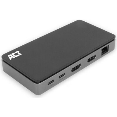 ACT Докинг станция USB-C, 4K, 2 x HDMI, Ethernet, USB-C, 3x USB-A