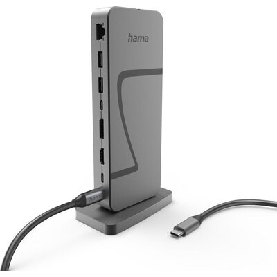 HAMA Докинг станция "Connect2Office Speed", USB4, USB-C, PD, 40 Gbit/s, 10 порта
