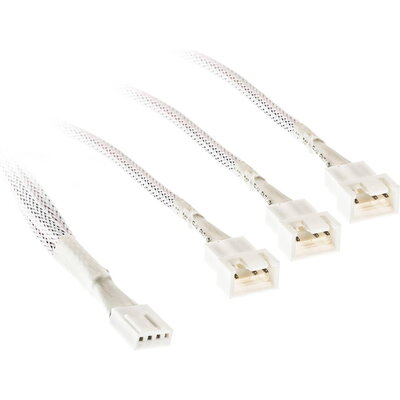 Кабел Kolink PWM 1-3 Сплитер - 35 cm, оплетен, Бял