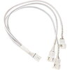 Кабел Kolink PWM 1-3 Сплитер - 35 cm, оплетен, Бял
