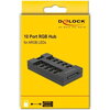 RGB хъб Delock 64128, 10 портов ARGB LEDs, Черен