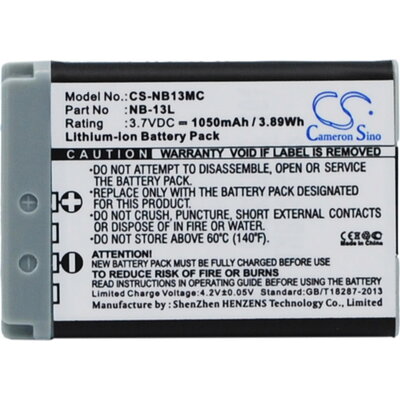 Батерия за фотоапарат / камера CANON NB13MC  NB13L  3,7V 1050 mAh  LiIon Cameron Sino