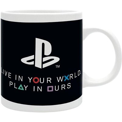 Чаша ABYSTYLE PLAYSTATION, World, Порцелан, Бяла