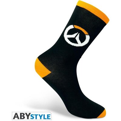 Чорапи ABYSTYLE OVERWATCH Socks Logo, Черен/Оранжев