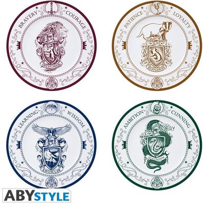 Комплект чинии ABYSTYLE HARRY POTTER PlatesHogwarts Houses, 4 броя