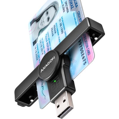 AXAGON CRE-SMPA - Foldable pocket USB-A contact Smart / ID card reader