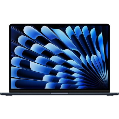 Лаптоп Apple 15" MacBook Air: Apple M3 chip with 8-core CPU and 10-core GPU, 16GB, 256GB SSD - Midnight