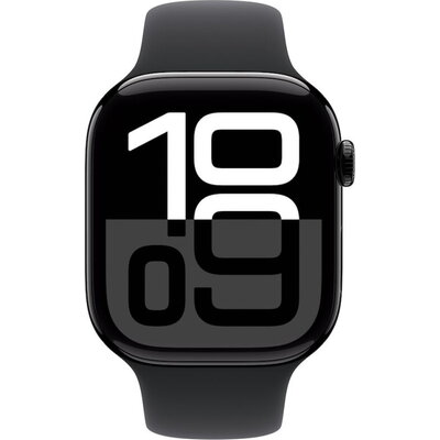 Часовник Apple Watch S10 GPS 46mm Jet Black Alu Case with Black Sport Band - S/M