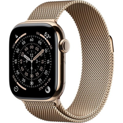 Часовник Apple Watch S11 Cellular 42mm Gold Titanium Case with Gold Milanese Loop