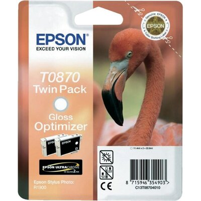 Консуматив Epson T0870 Gloss Optimizer Ink Cartridge - Twin Pack (untagged) for Stylus Photo R1900