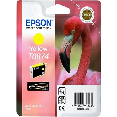 Консуматив Epson T0874 Yellow Ink Cartridge - Retail Pack (untagged) for Stylus Photo R1900