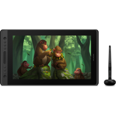 Графичен дисплей таблет HUION Kamvas Pro 16 Premium, USB-C, Черен/Сребрист