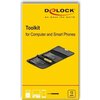 Отвертка DeLock 64067, 13 части, Хром ванадий, Калъф