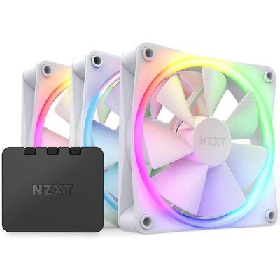 Комплект вентилатори NZXT F120 RGB White 3 броя и NZXT RGB контролер