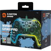 CANYON GP-02, Wired gamepad for Windows/PS3/Android media box/android tv set/Nintendo Switch, 2M cable, 152*110*55mm, 215g