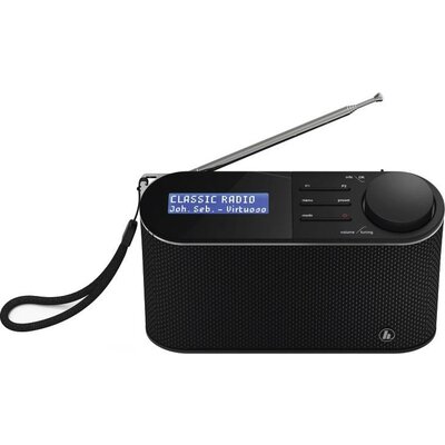 Цифрово радио Hama DR15, FM/DAB/DAB+/Работа с батерии, Черен