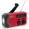 Аварийно AM/FM радио със соларно зареждане Denver SCR-2010MK2, ръчна манивела, вграден фенер и SOS сирена