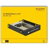 Чекмедже Delock 3.5″, За 1 x 2.5″ SATA HDD / SSD, Черен