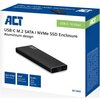 Чекмедже за твърд диск ACT AC1605, M.2 NVMe SSD, USB-C 3.1 Gen2, Черен