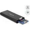 Външно чекмедже Delock за M.2 NVMe PCIe SSD със SuperSpeed ​​USB 10 Gbps (USB 3.1 Gen 2) USB Type-C женски