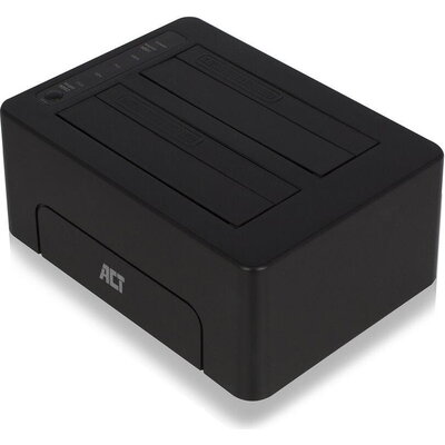 ACT Докинг стейшън AC1504, USB 3.1 Gen1 за 3.5"/2.5" HDD/SSD черен ACT Докинг стейшън AC1504, USB 3.1 Gen1 за 3.5"/2.5" HDD/SSD черен