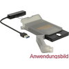 Конвертор Delock, USB 3.0 Type-A мъжко - SATA 6 Gb/s 22 pin, 2.5″ защитен калъф