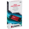 Флаш памет Kingston Dual USB-A/C Portable SSD 2TB - Black/Red