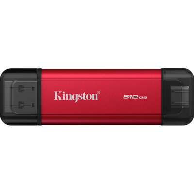 Флаш памет Kingston Dual USB-A/C Portable SSD 512GB - Black/Red