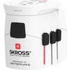 Адаптер SKROSS PRO Light, 2 x USB-A, World, Бял