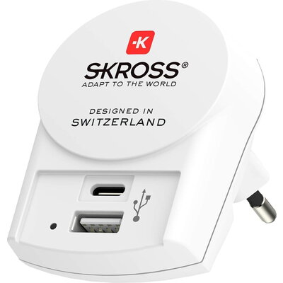 Адаптер-зарядно SKROSS Euro USB Charger 1.302423, USB-А, USB-C