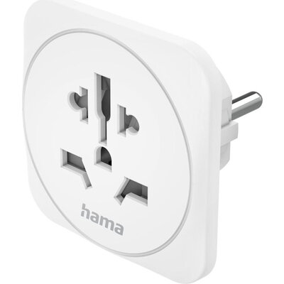 Travel Adapter тип E и F, 3-пинов, универсален, от цял ​​свят към Европа, бял
