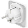 Travel Adapter тип E и F, 3-пинов, универсален, от цял ​​свят към Европа, бял