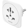 Travel Adapter тип E и F, 3-пинов, универсален, от цял ​​свят към Европа, бял