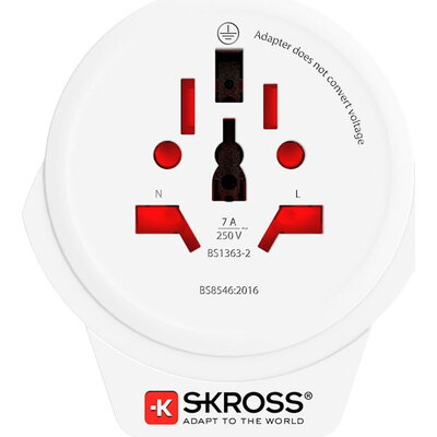 Skross универсален адаптер World to UK, USB