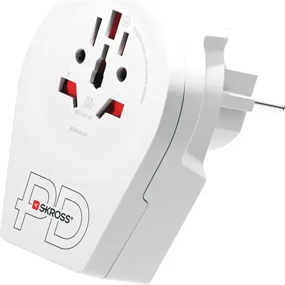 Адаптер SKROSS World to Europe 1500295E, USB, Бял Адаптер SKROSS World to Europe 1500295E, USB, Бял