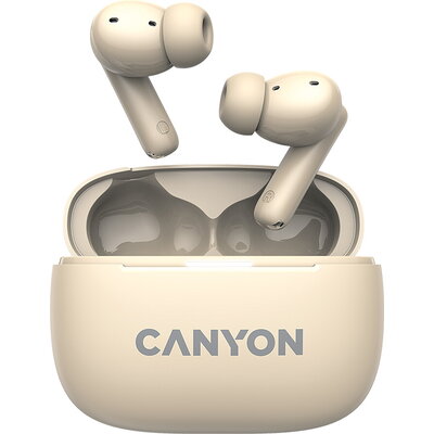 CANYON OnGo TWS-10 ANC+ENC, Bluetooth Headset, microphone, BT v5.3 BT8922F, Frequence Response:20Hz-20kHz, battery Earbud 40mAh*