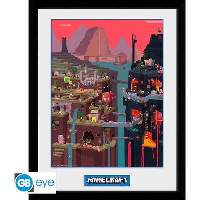 GBEYE MINECRAFT - Framed print "World" (30x40)