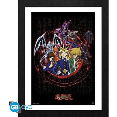 GBEYE YU-GI-OH! - Framed print "Joey Yugi Kaiba" (30x40)