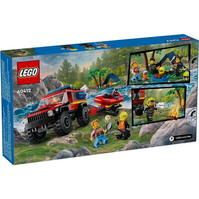 LEGO City - 4x4 Fire Truck with Rescue Boat - 60412