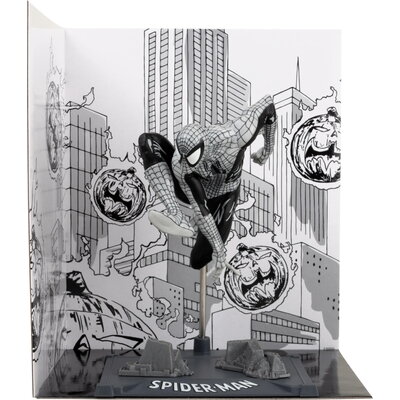 Фигурка FMarvel Spider-Man (Line Art) 1:10th Scale Collectible with Scene (Spider-Man #6) Gold Label