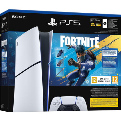 Конзола PlayStation 5 (Slim) - Digital Edition + Fortnite Flowering Chaos