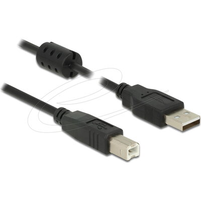 Кабел Delock USB-A към USB-B, 1.0m, черен